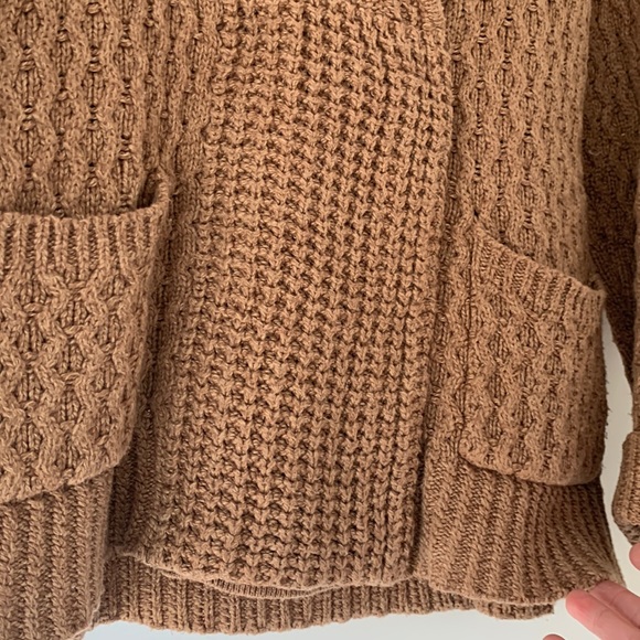 MADEWELL Shawl Collar Snap Cardigan Sweater Tan - Picture 8 of 9